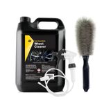 Non Acidic Wheel Cleaner 5 L, Long Hose Trigger, Wheel Brush (Black), AA