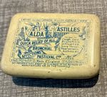 Vintage Valda Pastilles Tin Pastilval, Ltd Chemists Bronchial 8cm x 6cm x 2.5cm