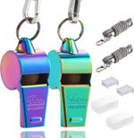 Stainless Steel Sports Coach Whistle with Lanyard Loud Referee Whistle