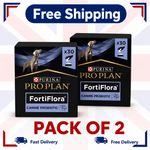 x2 Purina Pro Plan FortiFlora Dog Probiotic Supplement 30 x 1g Sachets