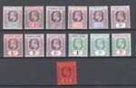Sierra Leone 1904-05 set fine hinged (4d toned) SG 86-98, cat £500