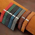 Quality Crazy Horse Cowhide Watch Strap Quick Release Genuine Leather Band 14-24