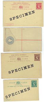 GRENADA SPECIMEN Overprints on twelve items incl QV - 41548