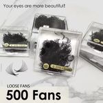 Glamouria Lashes Premade Volume Fans 500pcs - Russian Volume Eyelash Extensions