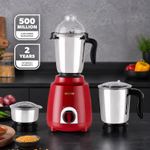 GEEPAS 600W 3-in-1 Mixer Grinder Indian Wet Dry Steel Jars Masala Blender UK Mix