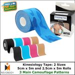 ✅2.5 and 5cm x 5m Kinesiology KT Tape ✅Muscle Strain Injury Support Physio Boobs