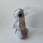 Vintage Bunny Rabbit Paperweight Kings Lynn Norfolk Art Glass Figurine Ornament