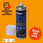 *BOX OF 12* - TENSORGRIP H30 HVAC / XPS INSULATION AEROSOL SPRAY ADHESIVE 500ML