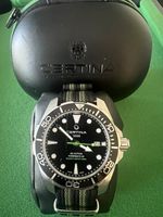 Certina DS Action Powermatic 80 Automatic 43mm 300m Black Dial Green Strap