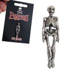 Skeleton Pewter Pin Badge 3d Pirate Brooch Lapel Pin Coat Bag Hat Jewellery