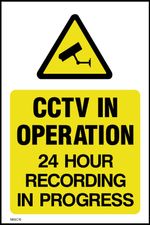 CCTV in operation 24hr recording in progress Sign or Sticker  All Sizes (MISC15)