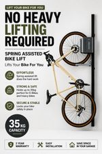 Bike Wall Mount Rack Vertical Bike Storage Garage Hanger Spring Assisted Lift 35