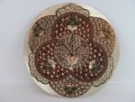 Hand Etched Copper Plate Wall Hanging Charger Mandala Design Decorative Indian