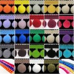 10mm Pom Pom Bobble Fringe Trim Edge Trimming PomPom Size: Medium Per Metre #B