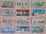 JOB LOT SET OF AMERICAN LICENSE LICENCE NUMBER 12 plates, 12 states