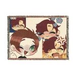 Chibi Character Collage Woven Blanket | Cute Chibi Emote Faces