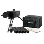 Woodburning Camping Stove  Portable Tri-Pod Tent Stove in Black