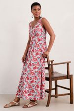 Seasalt Women's Polmanter Dress Crayon Poppy Heron Mix