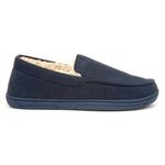 The Slipper Company Mens Slippers Blue Adults Full Navy Fleece Lined SIZE