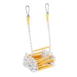 5m outdoors Emergency Fire Escape Ladder Soft Rope to Deploy W/ Hooks Portable