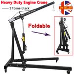 2 Ton Heavy Duty Hydraulic Folding Engine Motor Crane Stand Hoist Lift Jack UK