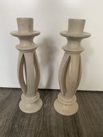 Handcarved 9” vintage Soapstone Pair Of Candle holders Cut Out Design