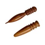 Wooden Leather Edge Burnisher Polished Leather Craft Round Slicker Polishing