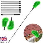 Telescopic Gutter Cleaner with 8 Extension Poles & 2 Brushes, 320cm Reach UK