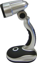 Desk Lamp Bright White Light Adjustable Head Battery 12 LED Lightweight Travel