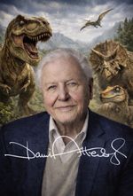 David Attenborough Signed Dinosaur Photograph