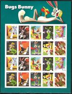 Mint US Bugs Bunny Pane of 20 Forever Stamps sheet Scott# 5494-5503 (MNH)