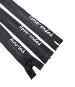 Black Chunky Zips No5 Plastic Open & Close End  Very High Quality Zips Jackets+