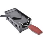 Portable Black Iron Cheese Melter Pan with Heat Resistant Handle