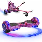 G1 Hoverboard Hoverkart Go Kart Bundle with Bluetooth and LED Lights