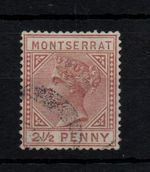 Montserrat QV 1884 2 1/2d SG9 fine used Cat Val £75 WS44814
