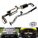 Stainless Steel Chrome Performance Cat Back Exhaust Muffler For 03-12 Mazda RX8