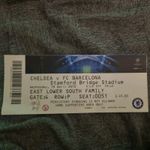 Chelsea vs FC Barcelona 2012 Champions League Ticket