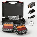 Wireless Rear Trailer Lights Magnetic 12/24V Towing Board LED Tail Lamps Kit UK