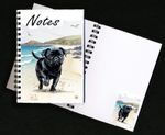 Pug Black Dog Notebook/Notepad + small image on every page Designed by Starprint