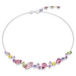 Gema necklace Mixed cuts, MultiColoured, Rhodium plated 5658398