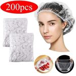 100/200pcs Disposable Shower Bath Caps Hat Waterproof Clear Hair Free Delivery
