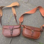 Brady Vintage Leather His And Hers Shot Gun Cartridge Bags.shooting bags