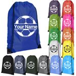 Personalised Drawstring Bag School PE Kit Custom Name Children College Sport Gym