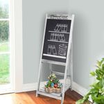 Free Standing Rustic Chalkboard Large Retro Blackboard Cafe Restaurant Menu Sign