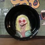  Hand-Painted Ceramic Ashtray.  BBC icons, 'LOVELY'