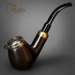 Mr. Brog SELF STANDING WOODEN  TOBACCO SMOKING PIPE 21 Old Army  Black Pear