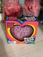NeeDoh Good Vibes Only Heart Pink Heart "Squeeze The Day" TikTok Viral NIB RARE