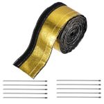 Heat Shroud Sleeve Aluminized Gold Sleeving 1/2 Inch ID x 10 FT