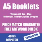 A5 Brochure Booklet Printing on 150GSM Silk - Printed A5 Booklets