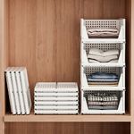 4/8 PCS Foldable Stackable Clothes Storage Boxes Clothes Closet Storage Unit